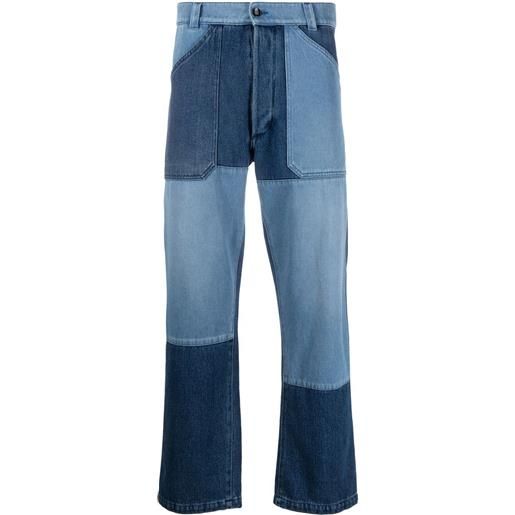 ETRO jeans dritti con design patchwork - blu