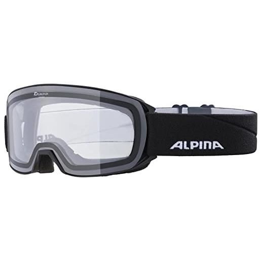 ALPINA nakiska dclear, occhiali da sci unisex-adulti, black, one size