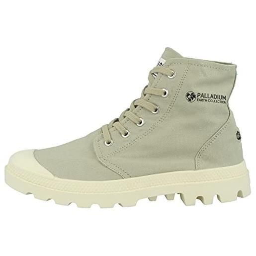 Palladium, pampa hi organic ii, sneakers boots unisex, verde, 40 eu