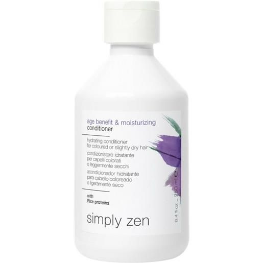 Simply Zen age benefit & moisturizing conditioner 250ml - balsamo idratante protettivo capelli colorati o leggermente secchi
