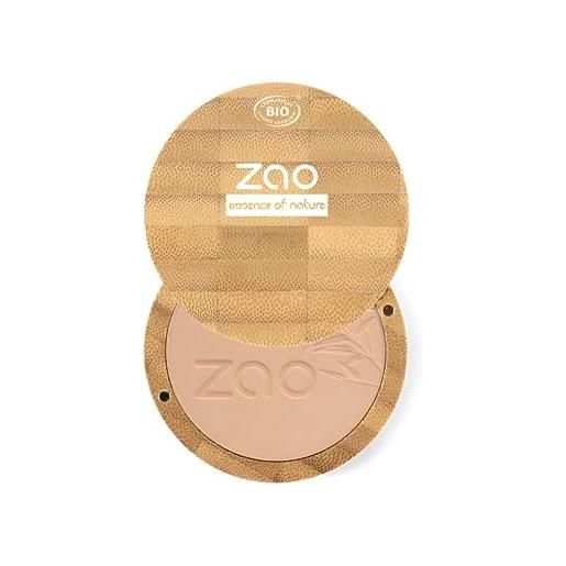 ZAO essence of nature bio make up vegan compact powder zao 9 g - vegan natural make-up powder - coprente e opacizzante - ricaricabile - no. 303 apricot beige