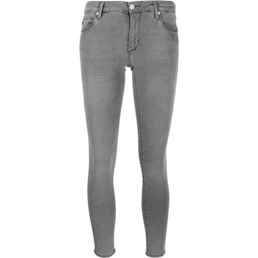 AG Jeans leggings denim con vita media - grigio