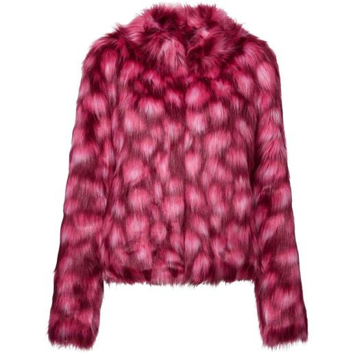 Unreal Fur giacca glow in finta pelliccia - rosa
