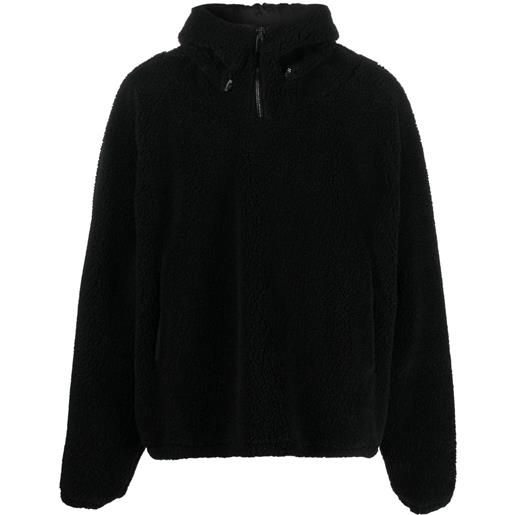 424 maglione con mezza zip - nero
