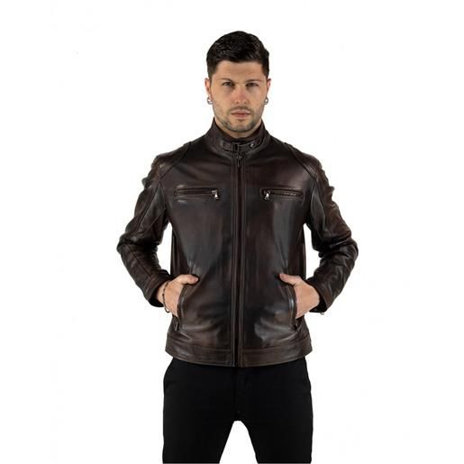 Leather Trend avatar - biker uomo testa di moro in vera pelle
