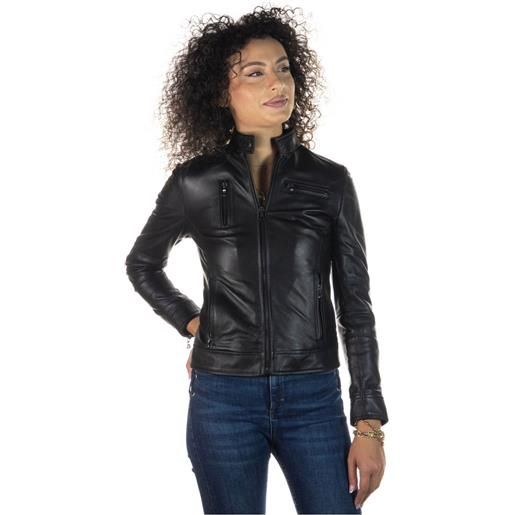 Leather Trend giulia - giacca donna nera in vera pelle