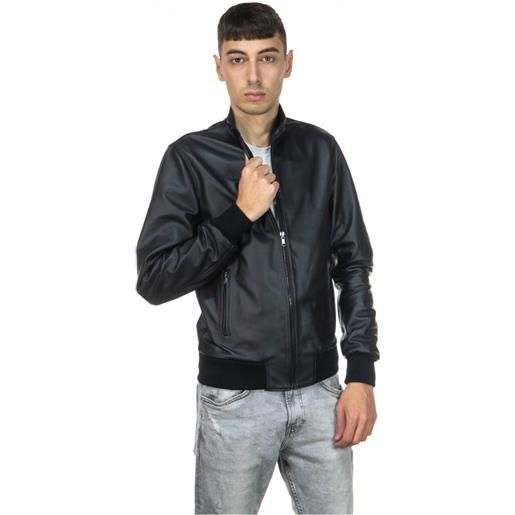 Leather Trend bomber napoli - bomber uomo nero in vera pelle