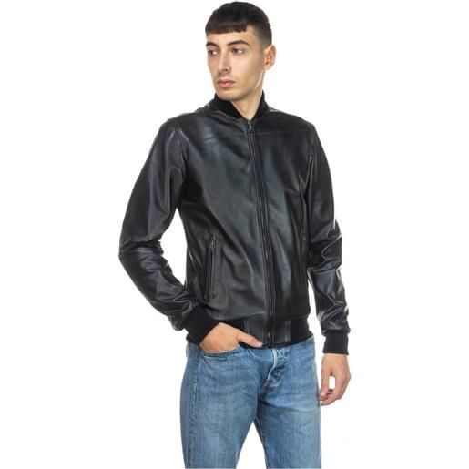 Leather Trend david - bomber uomo nero in vera pelle