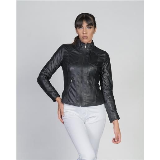 Leather Trend zara - giacca donna nera in pelle
