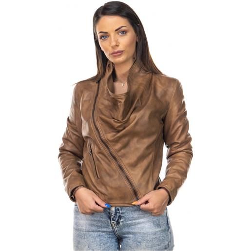 Leather Trend scialla - giacca donna cuoio in vera pelle