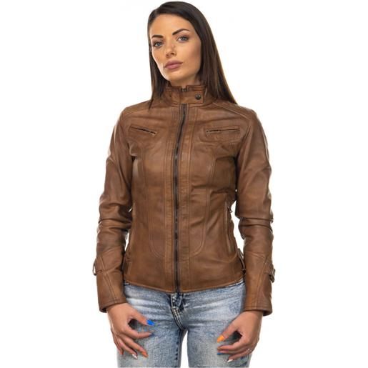 Leather Trend v173 - biker donna cuoio in vera pelle