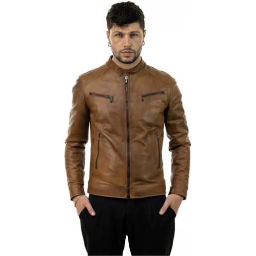 Leather Trend u06 - giacca uomo cuoio in vera pelle