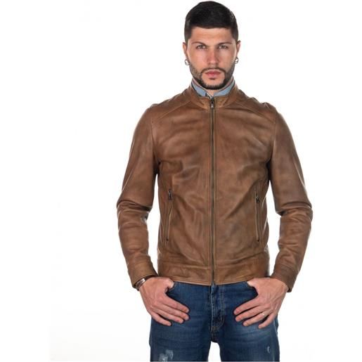 Leather Trend u08 - giacca uomo cuoio in vera pelle
