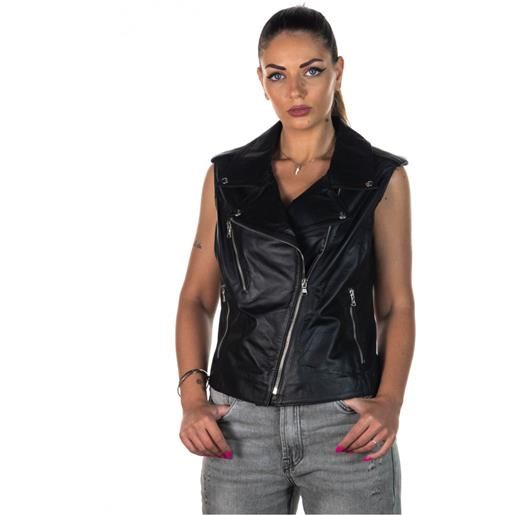 Leather Trend valery bis - gilet donna nero in vera pelle