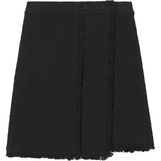 Proenza Schouler White Label minigonna a portafoglio in tweed - nero