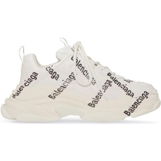 Balenciaga sneakers triple s con stampa - bianco