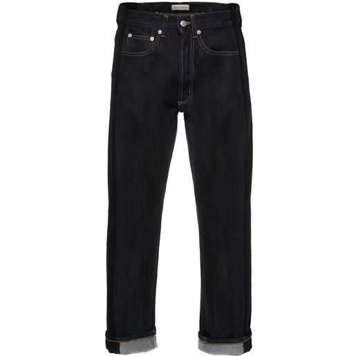 Alexander McQueen jeans crop dritti - blu