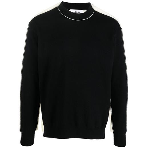 AMBUSH maglione girocollo con design color-block - nero