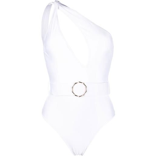 Noire Swimwear costume intero con cut-out - bianco