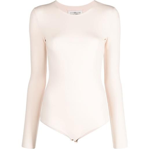 Maison Margiela body con maniche lunghe - rosa