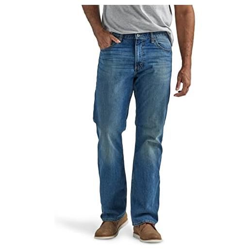 Wrangler Authentics men's premium relaxed fit boot cut jean, medium indigo, 42x30