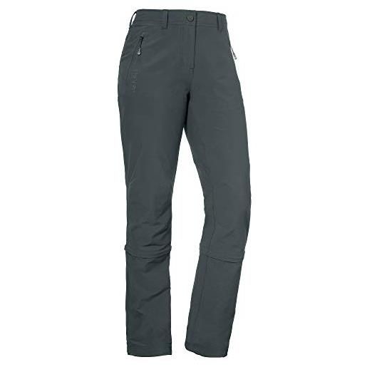 adidas schöffel engadin zip off, pantaloni donna, grigio (charcoal), 20 taglia produttore, 40c it
