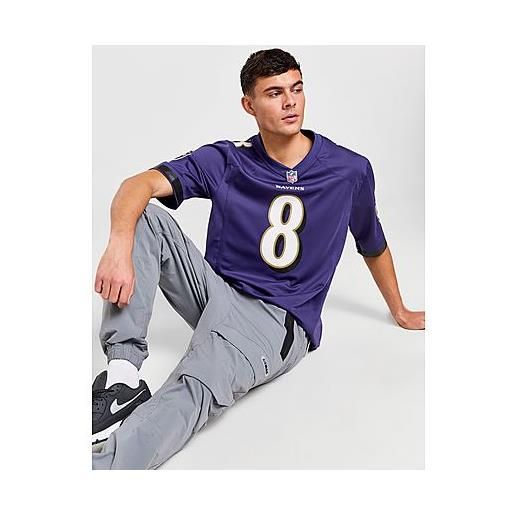 Nike nfl baltimore ravens jackson #8 maglia football, purple