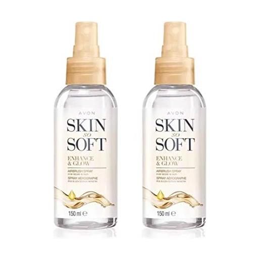 Sconosciuto 2 spray spray per la pelle di avon so soft enhance & glow airbrush per la pelle media, 150 ml