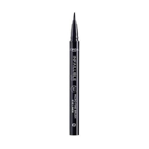L'Oréal Paris infaillible grip 36h micro-fine brush eye liner eyeliner ultra sottile a lunga tenuta 0.4 g tonalità 01 obsidian black