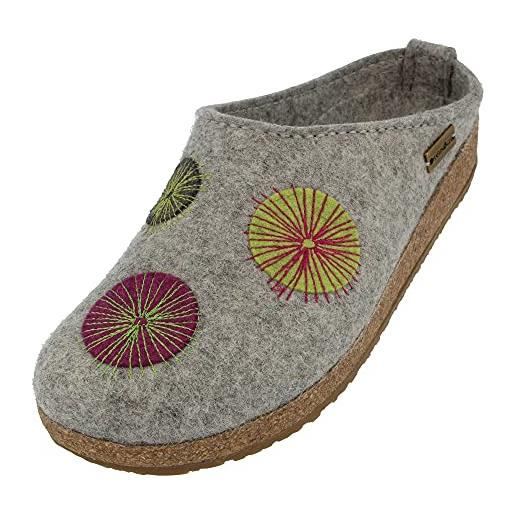 HAFLINGER pantofole unisex adulto grizzly radius 751008, numero: 41 eu, colore: grigio