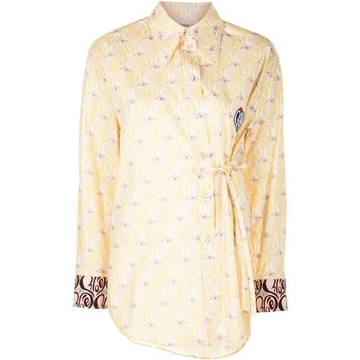 Chloé camicia con stampa oversize - giallo