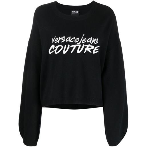 Versace Jeans Couture maglione con ricamo - nero