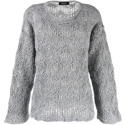 Fabiana Filippi maglione con ricamo - grigio
