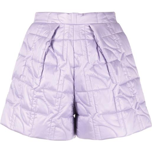 Patou shorts con effetto trapuntato - viola