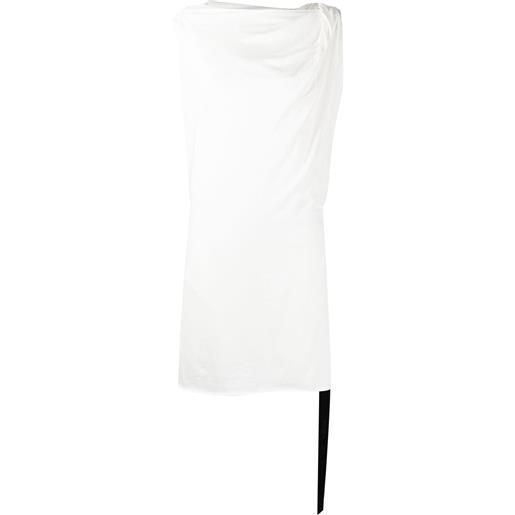 Rick Owens DRKSHDW abito corto drappeggiato - bianco