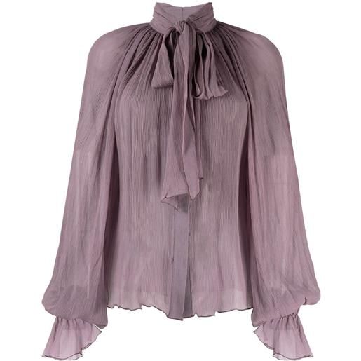 Atu Body Couture blusa con fiocco - viola
