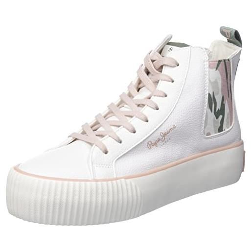 Pepe Jeans ottis w yeeaa, scarpe da ginnastica donna, 800bianco, 41 eu
