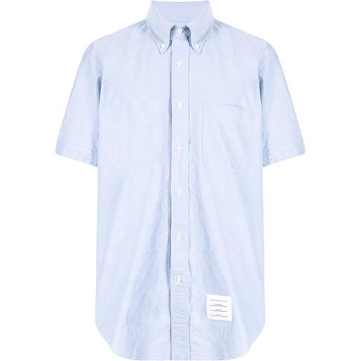Thom Browne camicia con logo - blu