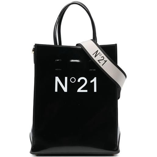 Nº21 borsa shopper con logo - nero