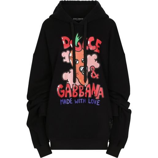 Dolce & Gabbana felpa con stampa grafica - nero