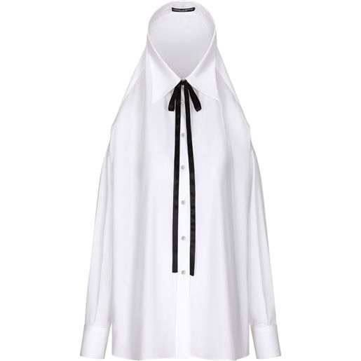 Dolce & Gabbana camicia con nodo - bianco