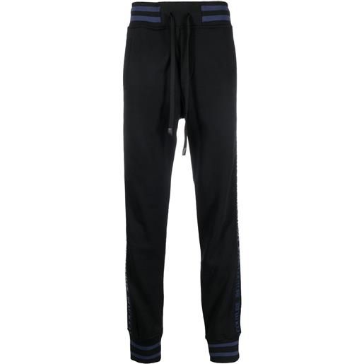 Versace Jeans Couture pantaloni sportivi con banda laterale - nero