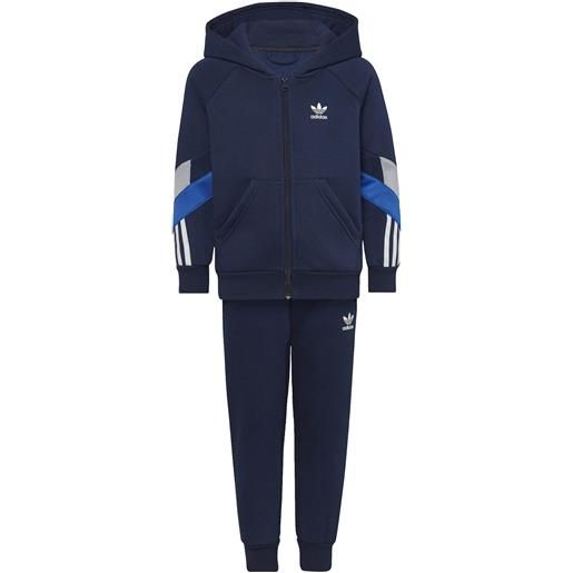 Adidas tuta da bambini full-zip hoodie blu