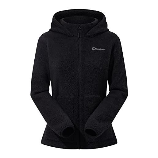 Berghaus darria giacca con cappuccio con zip a tutta lunghezza da donna, jet black, xl