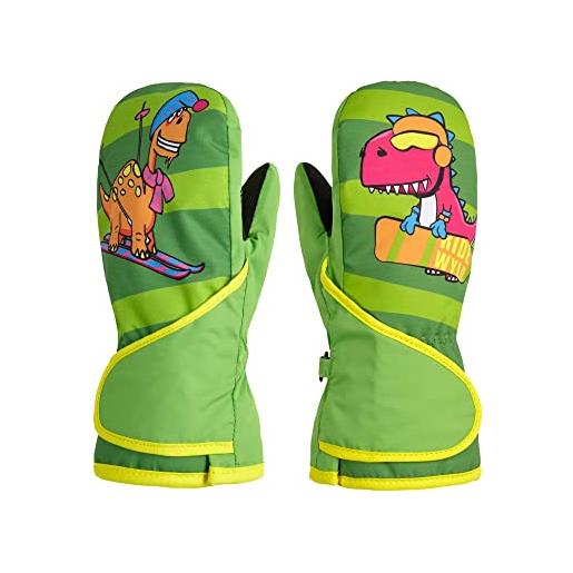 Ziener guanti da sci unisex per bambini, 80 cm, colore: verde irish
