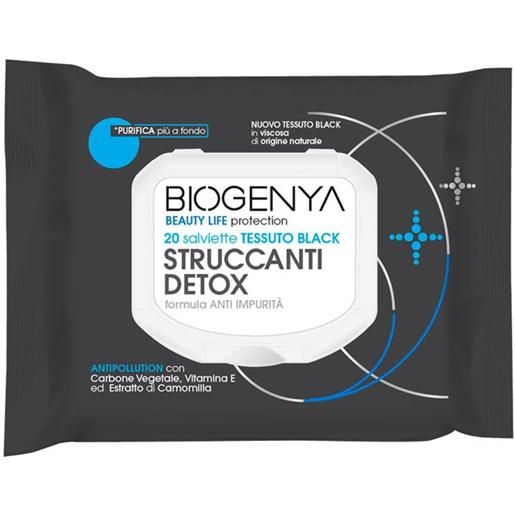 Biogenya beauty life protection - struccanti detox anti impurità, 20 salviette