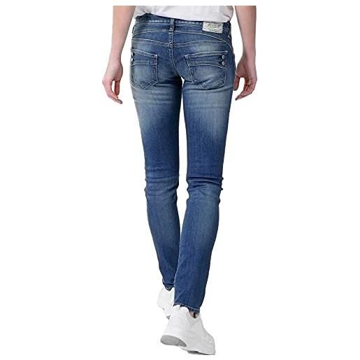 Herrlicher piper slim organic denim jeans, blue sea l32, w27/l32 donna