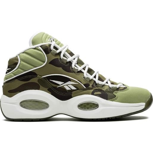 Reebok sneakers question mid bape - verde