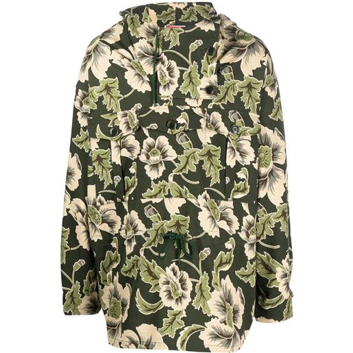 Kenzo giacca leggera a fiori - verde