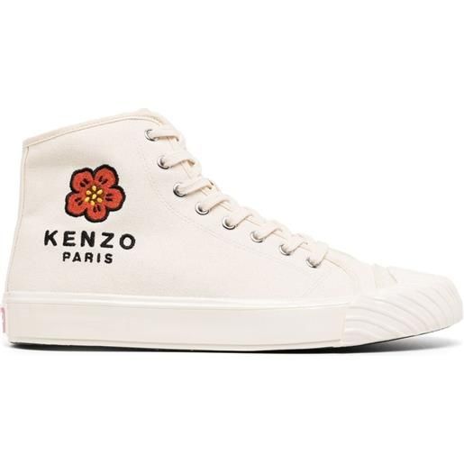 Kenzo sneakers alte con ricamo - toni neutri